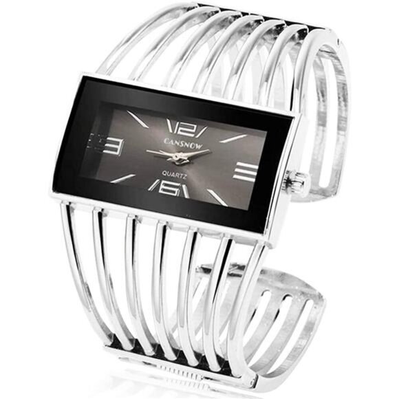 Luxury Womens Watches Analog Quartz Wrist Watch Rectangular Cuff Bracelet main image 4